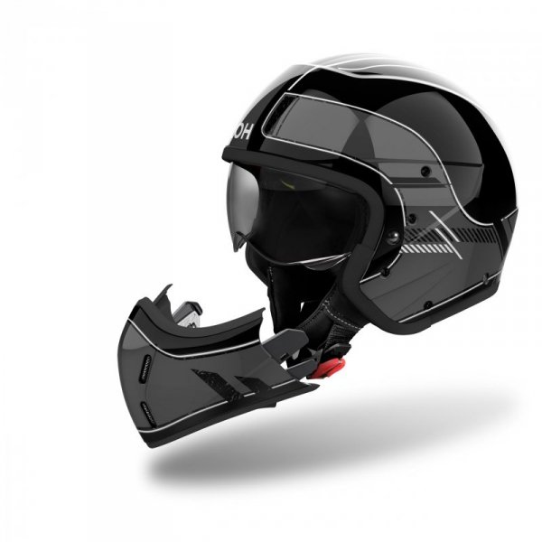 KASK MOTOCYKLOWY AIROH J110 RASTER DARK GREY GLOSS L