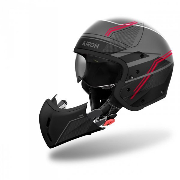 KASK MOTOCYKLOWY AIROH J110 SLIM RED MATT XL