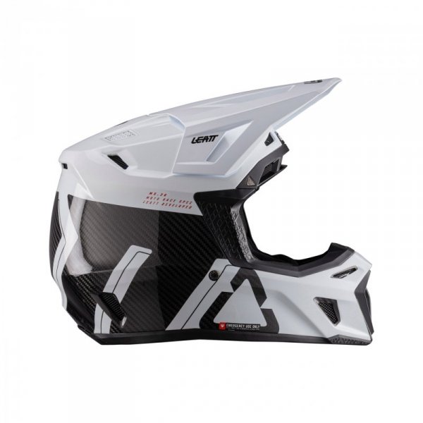 KASK MOTOCYKLOWY Z GOGLAMI LEATT KIT MOTO 9.5 CARBON WHITE M