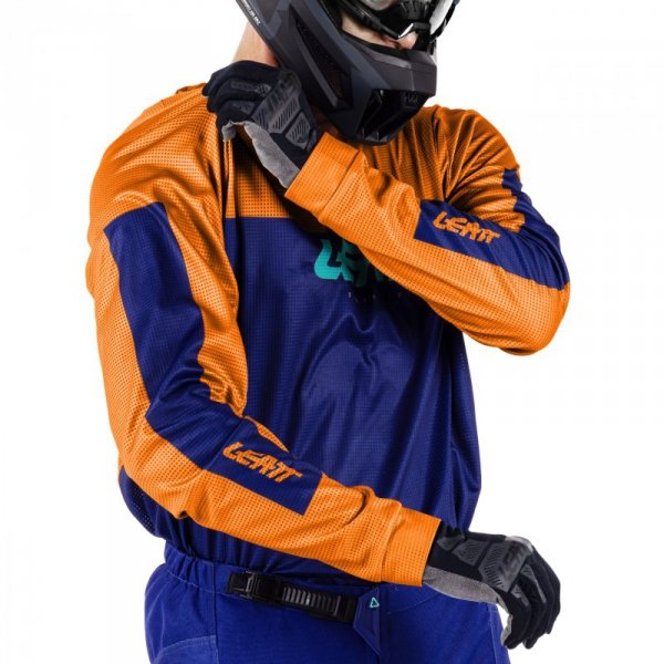 STRÓJ OFFROADOWY BLUZA I SPODNIE LEATT RIDE KIT MOTO 3.5 ORANGE M