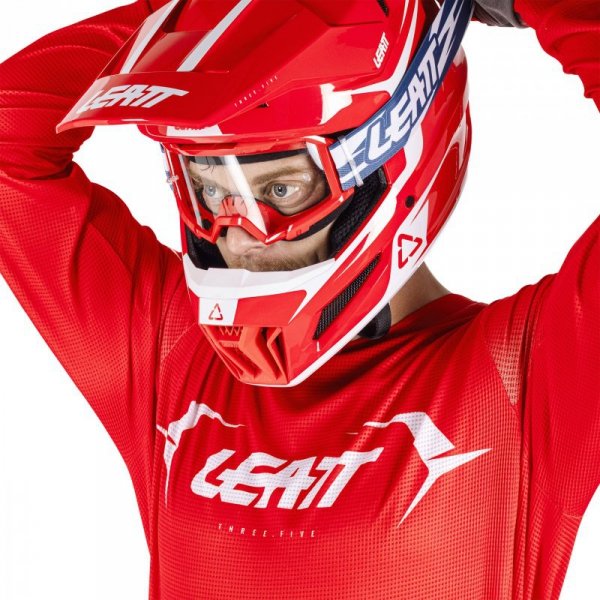 STRÓJ OFFROADOWY BLUZA I SPODNIE LEATT RIDE KIT MOTO 3.5 RED XS