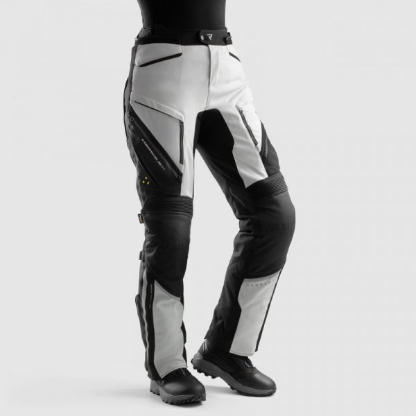 SPODNIE MOTOCYKLOWE TEKSTYLNE DAMSKIE REBELHORN HARDY 3.0 BLACK GREY WXXL