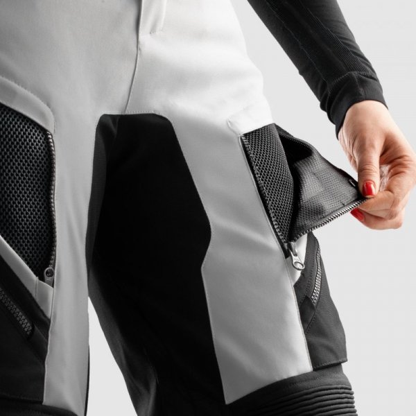 SPODNIE MOTOCYKLOWE TEKSTYLNE DAMSKIE REBELHORN HARDY 3.0 BLACK GREY WL