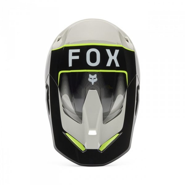 KASK MOTOCYKLOWY FOX V1 COLLECT GREY YELLOW S