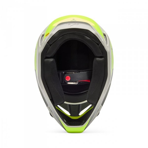 KASK MOTOCYKLOWY FOX V1 COLLECT GREY YELLOW XL