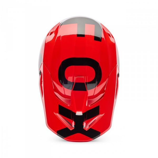 KASK MOTOCYKLOWY FOX V1 SHIELD FLUO RED L