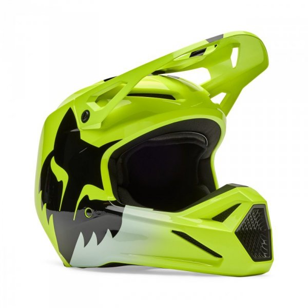 KASK MOTOCYKLOWY FOX V1 SHIELD FLUO YELLOW XL