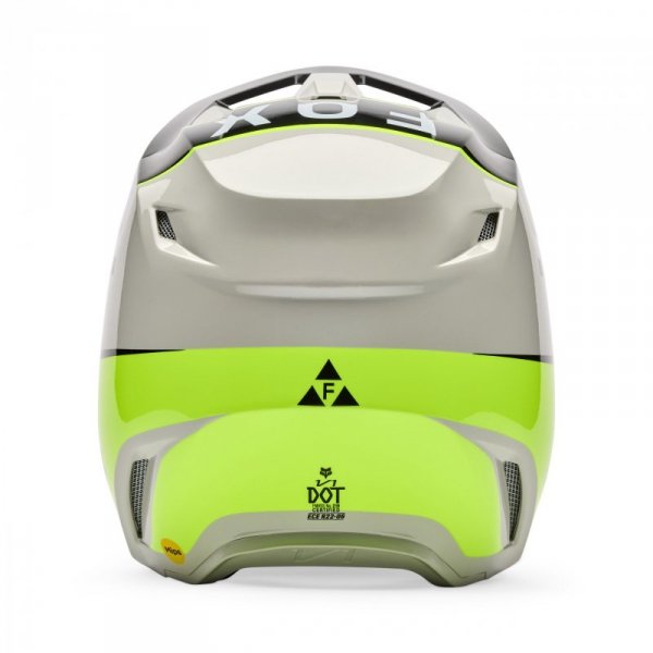 KASK MOTOCYKLOWY JUNIOR FOX V1 COLLECT GREY YELLOW YL