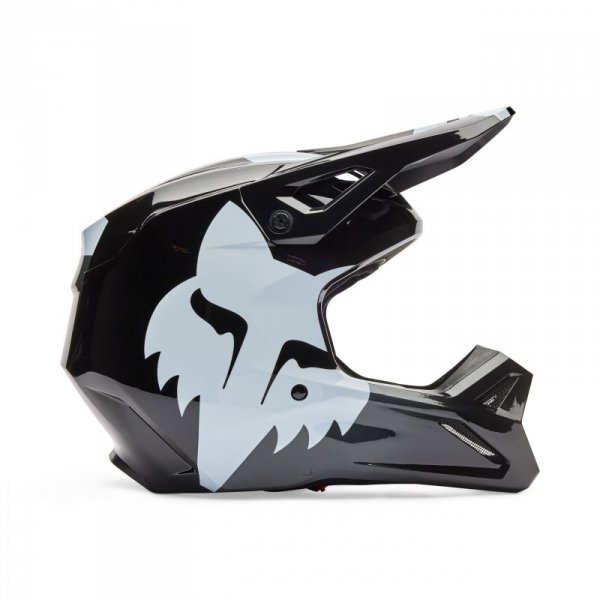 KASK MOTOCYKLOWY JUNIOR FOX V1 SHIELD BLACK YM