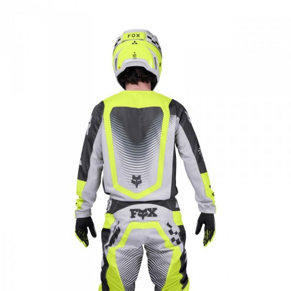 BLUZA MOTOCYKLOWA FOX 180 COLLECT GREY YELLOW XXL