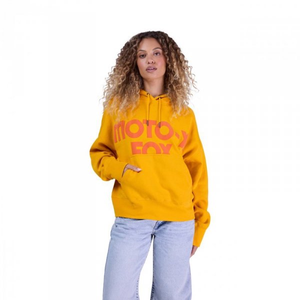 BLUZA Z KAPTUREM DAMSKA FOX MOTO-X OVERSIZED MUSTARD XS