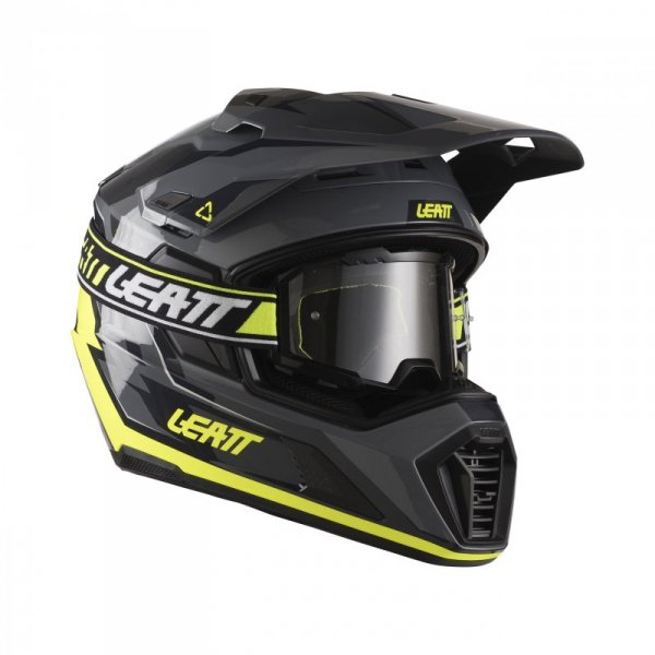 KASK MOTOCYKLOWY Z GOGLAMI LEATT ADV 7.5 HI-VIZ YELLOW M
