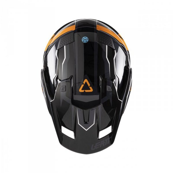 KASK MOTOCYKLOWY Z GOGLAMI LEATT ADV 7.5 BLACK ORANGE S