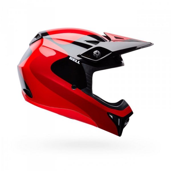 KASK MOTOCYKLOWY BELL MX-10 MIPS WAVE RED BLACK XL