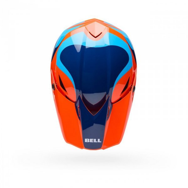 KASK MOTOCYKLOWY BELL MX-10 MIPS WAVE ORANGE BLUE M