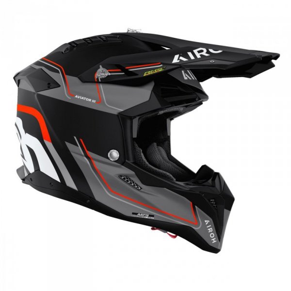 KASK MOTOCYKLOWY AIROH AVIATOR 3 LEADER ORANGE MATT S