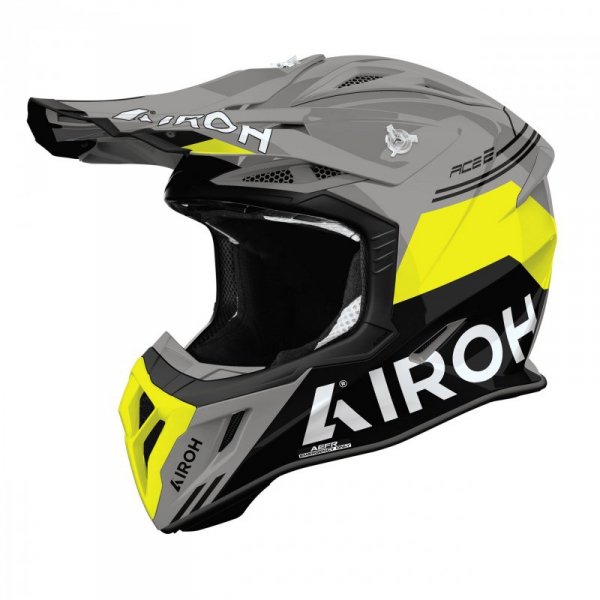 KASK MOTOCYKLOWY AIROH AVIATOR ACE 2 FURY YELLOW GLOSS XL