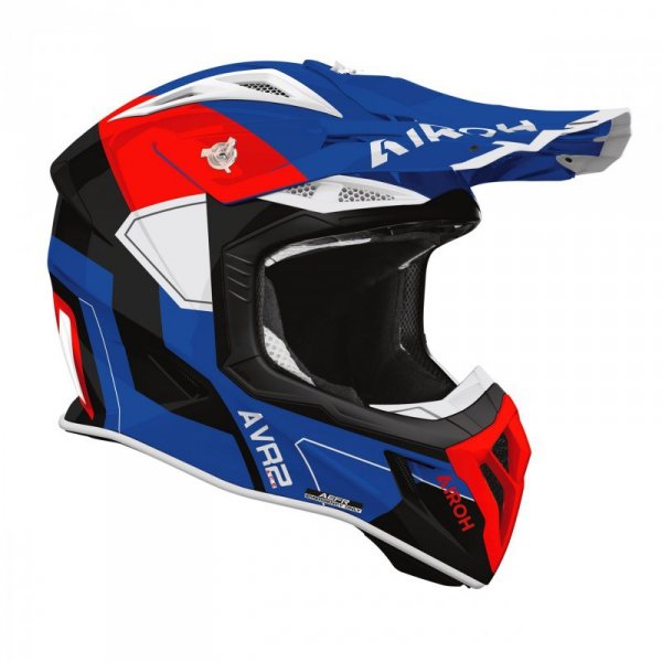 KASK MOTOCYKLOWY AIROH AVIATOR ACE 2 SHIELD BLUE RED GLOSS XL