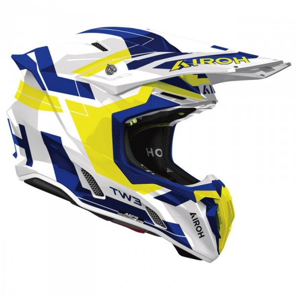 KASK MOTOCYKLOWY AIROH TWIST 3 DYNASTY BLUE YELLOW GLOSS XL