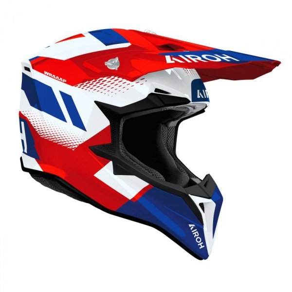 KASK MOTOCYKLOWY AIROH WRAAAP VISION RED BLUE GLOSS XL