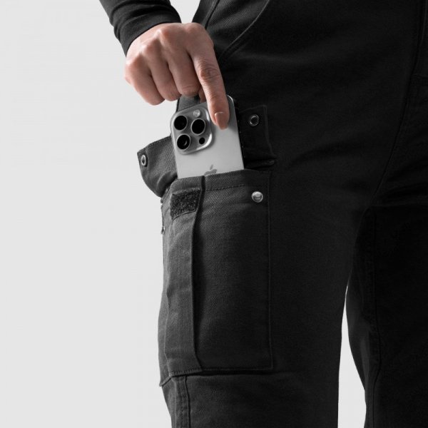 JEANSY MOTOCYKLOWE DAMSKIE REBELHORN FASTER BLACK 38/28 W38/28