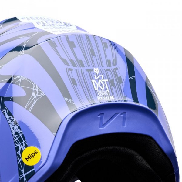 KASK MOTOCYKLOWY JUNIOR FOX V1 DIFFUSE SE PURPLE DOVE YM