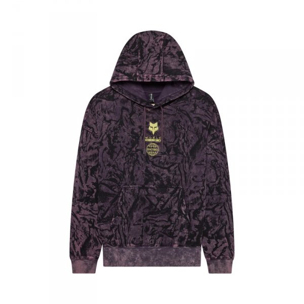 BLUZA Z KAPTUREM FOX IMAGE PRINT OVERSIZED FLEECE PO PLUM PERFECT XL
