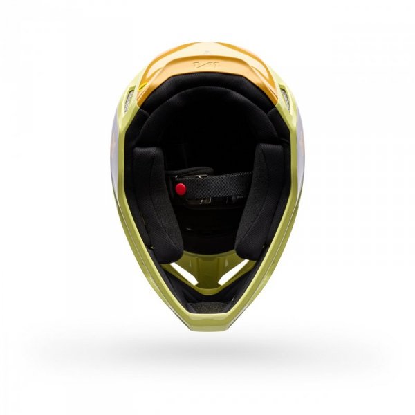 KASK MOTOCYKLOWY FOX V1 IMAGE PRINT PURPLE YELLOW M