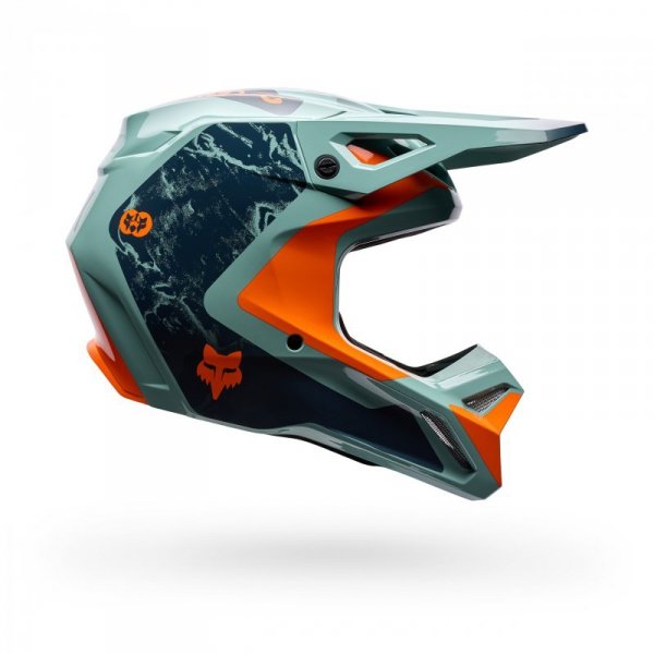 KASK MOTOCYKLOWY FOX V1 IMAGE PRINT ARCTIC BLUE XS