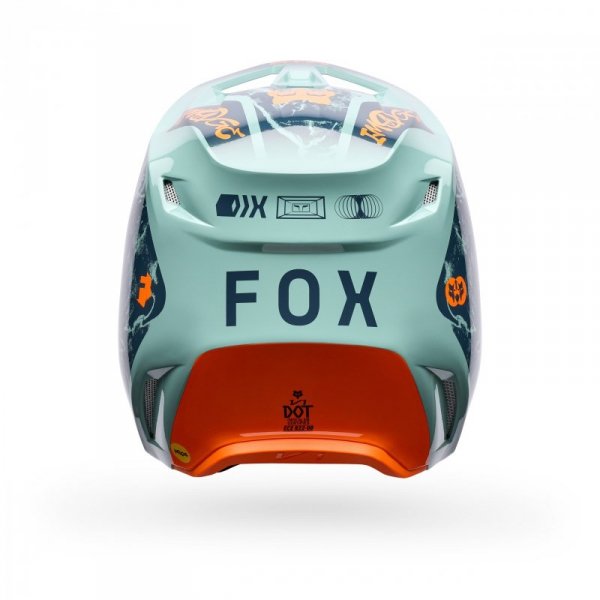 KASK MOTOCYKLOWY FOX V1 IMAGE PRINT ARCTIC BLUE XS