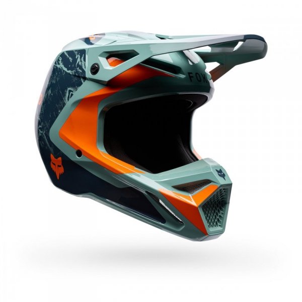 KASK MOTOCYKLOWY FOX V1 IMAGE PRINT ARCTIC BLUE XL