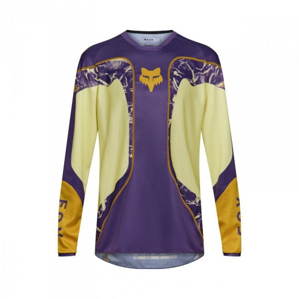 BLUZA MOTOCYKLOWA FOX 180 IMAGE PRINT PURPLE YELLOW XL YXL