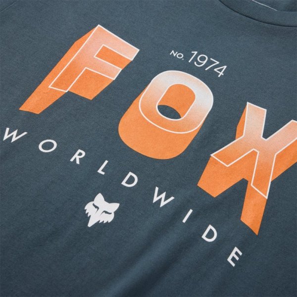 T-SHIRT FOX BLOCK 195 ORIGINAL DEEP COBALT L