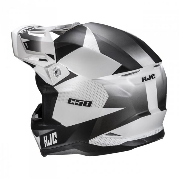 KASK MOTOCYKLOWY HJC C50 SLIDE WHITE BLACK XL
