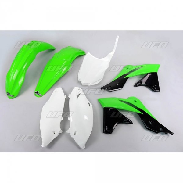 UFO KOMPLET PLASTIKÓW KAWASAKI KXF 250 '13-'16 KOLOR OEM'16 (ZIELONY/BIAŁY/CZARNY)
