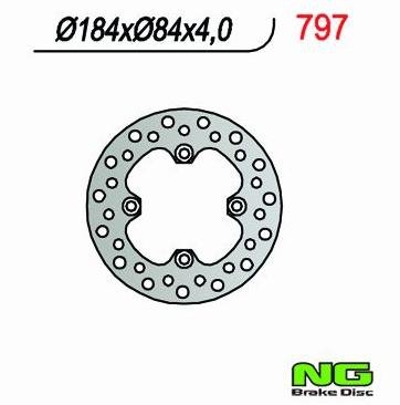 Tarcza hamulcowa tylna Kawasaki KX 85 (79-21)