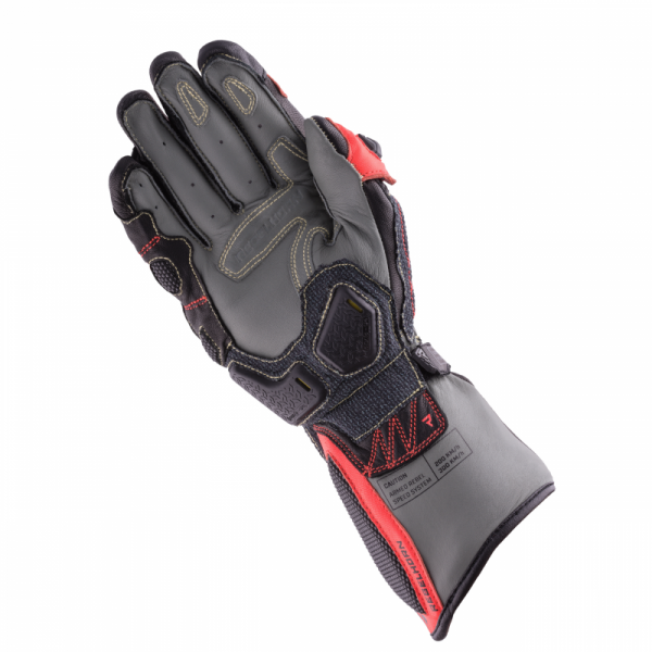 RĘKAWICE DŁUGIE SKÓRZANE SPORTOWE REBELHORN REBEL BLACK/CAMO/FLO RED XXL