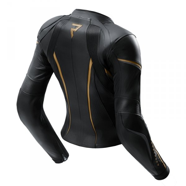 KURTKA MOTOCYKLOWA SKÓRZANA DAMSKA REBELHORN DIVA ST BLACK GOLD W38