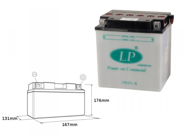 Polaris 600 Sportsman 04-05 akumulator Landport (bez elektrolitu)