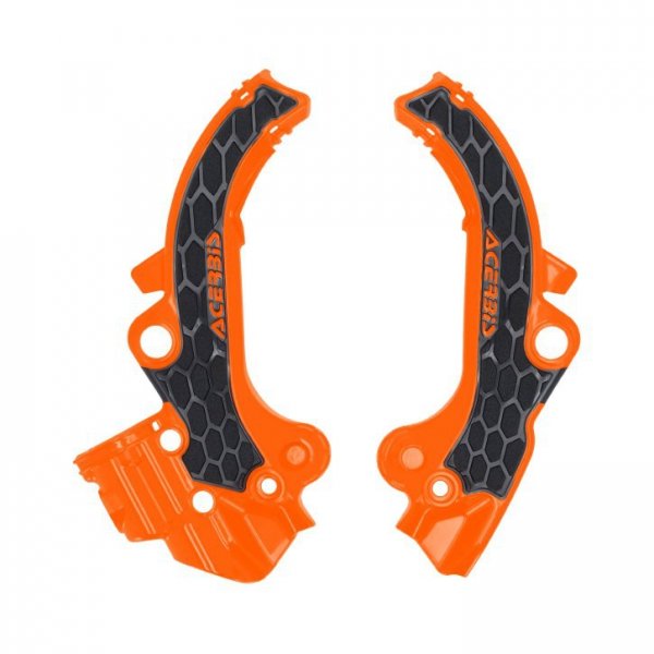 ACERBIS OSŁONY RAMY X-GRIP KTM SX 65 24-26, GAS GAS MC 65 24-26, HUSQVARNA TC 65 24-26 KOLOR POMARAŃCZOWY / CZARNY