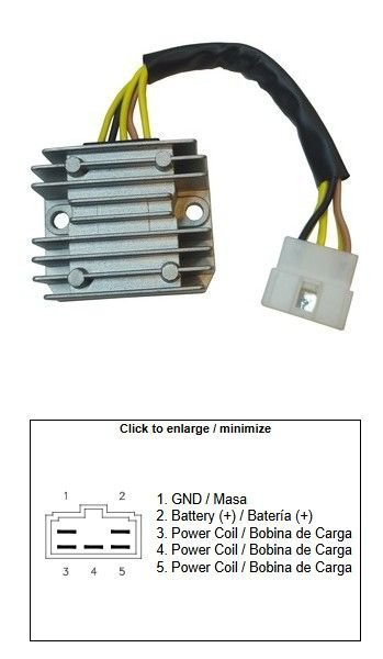 DZE REGULATOR NAPIĘCIA KAWASAKI KLX 650R 96-01; KLX 650 93-01 (SH539A-11) (21066-1088)