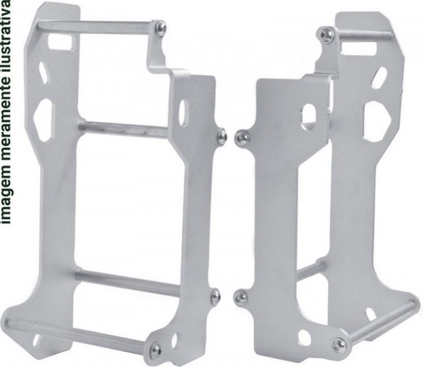 CROSSPRO WYPRZEDAŻ OSŁONY CHŁODNICY ALUMINIOWE MODEL LIGHT ICE POLISH TM EN/MX 250, EN/MX 300 19 KOLOR SREBRNY
