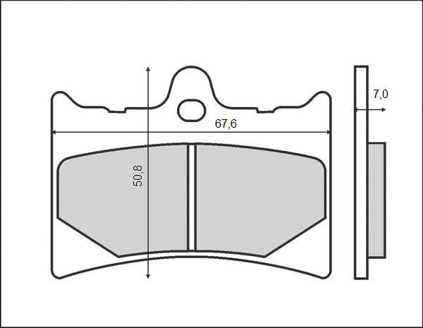 BRENTA KLOCKI HAMULCOWE KH126 (ORGANIC) APRILIA 125 AF1 89-92, RS 125 ;99-;05, GILERA 125