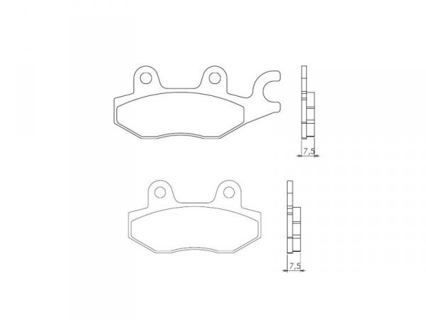 BRENTA KLOCKI HAMULCOWE KH165 / KH215 SPIEK METALICZNY (ZŁOTE) (FT 4064)