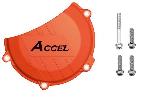 ACCEL OSŁONA POKRYWY SPRZĘGŁA (PLASTKIOWA) KTM SXF450 16-, KOLOR POMARAŃCZOWY - PROMOCJA