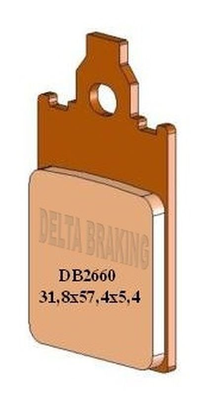 DELTA BRAKING KLOCKI HAMULCOWE KH116 PRZÓD APRILIA AF-1 50 86-92, YAMAHA DT 50R 97-01, PIAGGIO FREE 50 95-01, BETA TEMPO 50 94-9