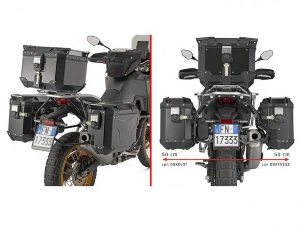 KAPPA STELAŻ KUFRÓW BOCZNYCH MONOKEY CAM SIDE KOVE 800 X PRO 24-25 - POD KUFRY KVG KVOYAGER ALU - PRAWY KVGS33 WCIĘTY