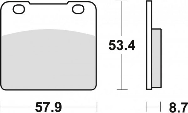 TRW ZF KLOCKI HAMULCOWE KH103 ORGANIC SUZUKI VS 1400 87-03, GSXF 1100 88-92, VS 800 92-03, VS 600 94-97, YAMAHA SRX 250 85-87, P