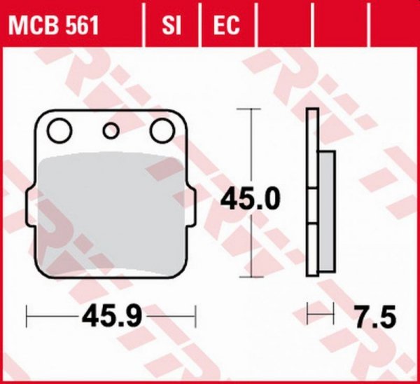 TRW ZF KLOCKI HAMULCOWE KH084 ORGANIC ECO HONDA CRF 150R 07-, PRZÓD TRX 400 99-09, PRZÓD/TYŁ KX 80/85 88-, KX 100 89-09, SUZUKI 