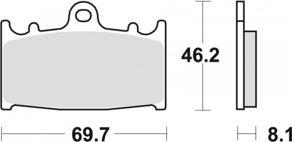 TRW ZF KLOCKI HAMULCOWE KH158 ORGANIC KAWASAKI ZZR 600 90-05, ZXR 750 89-95, KLZ 1000 VERSYS 12-18, ZZR 1100 90-01, VN 1700 09-1
